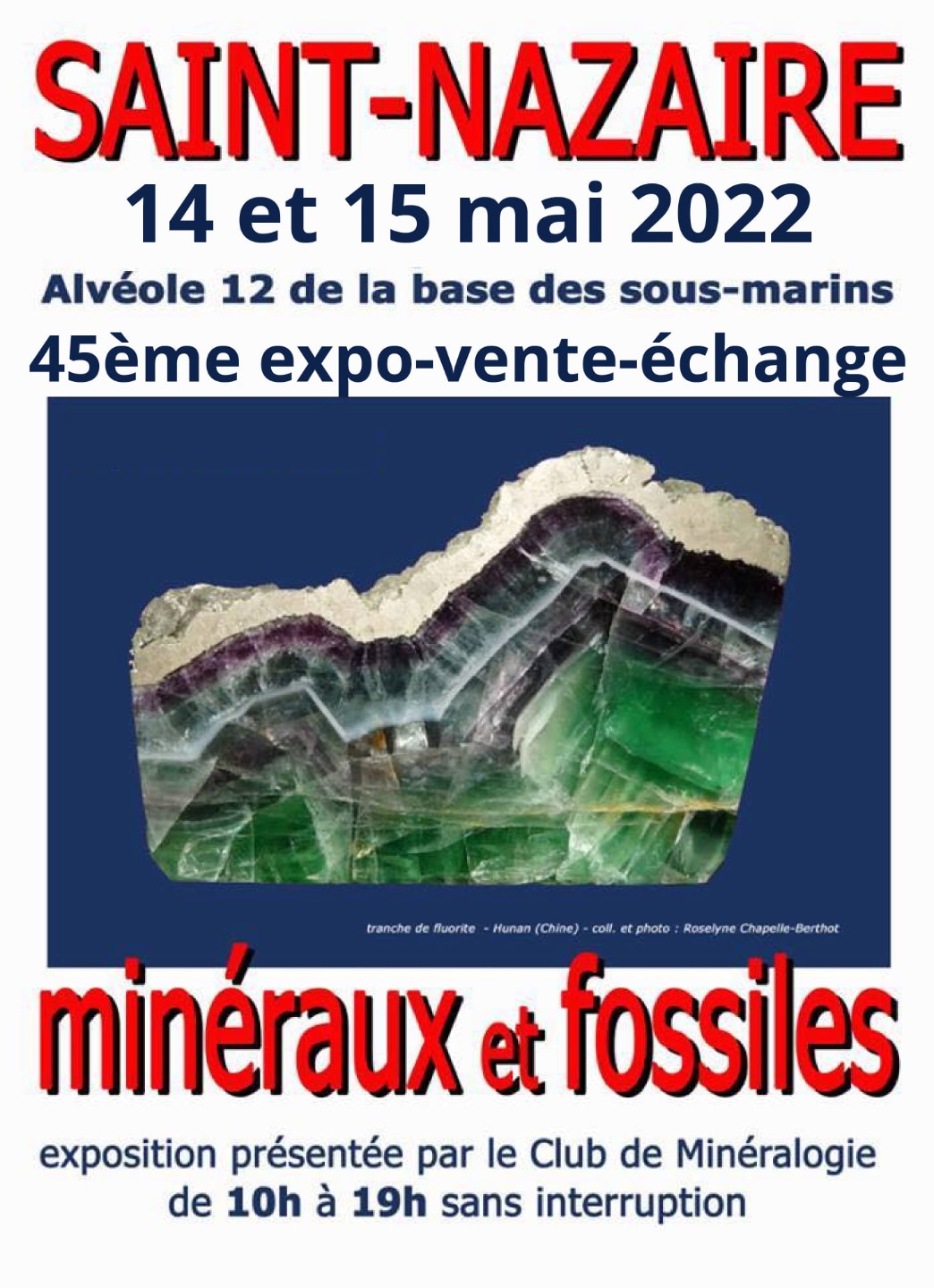 45e expo-vente-échange minéraux et fossiles