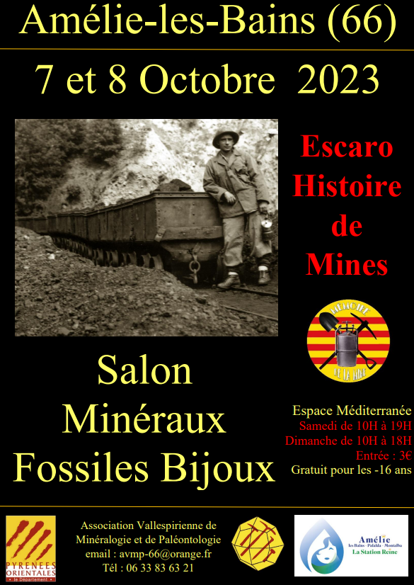 13 ème salon de Minéralogie et de Paléontologie d’Amélie-les-Bains