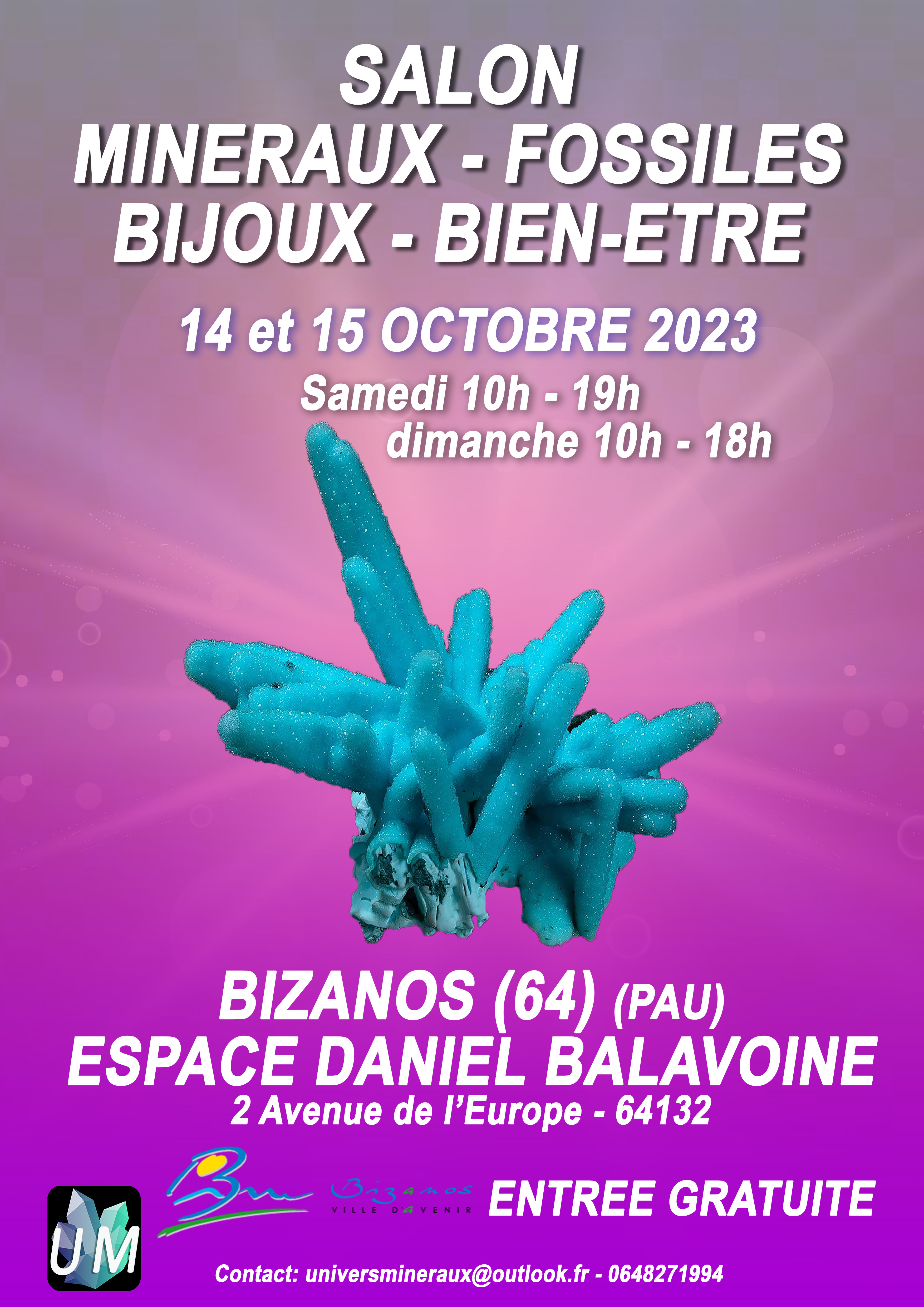 Salon minéraux, fossiles, bijoux de créateur et bien-être.