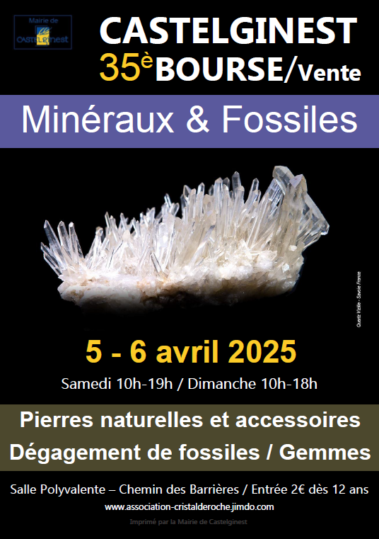 35ème Bourse vente minéraux fossiles pierres naturelles à CASTELGINEST