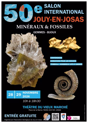 50ª Mostra Internazionale di Minerali, Fossili, Gemme e Gioielli a Jouy-en-Josas