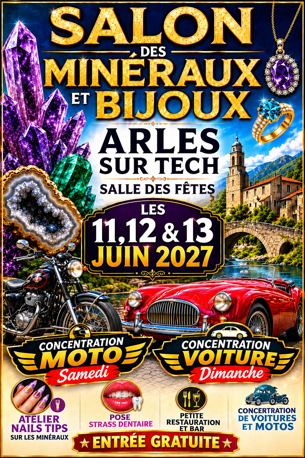 Bourse minéraux et bijoux Arles sur tech 66150