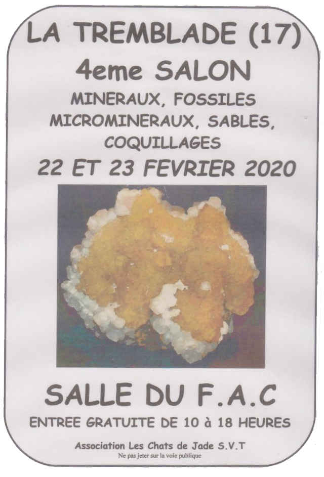 4ème salon minéraux, fossiles, microminéraux, coquillages et sable