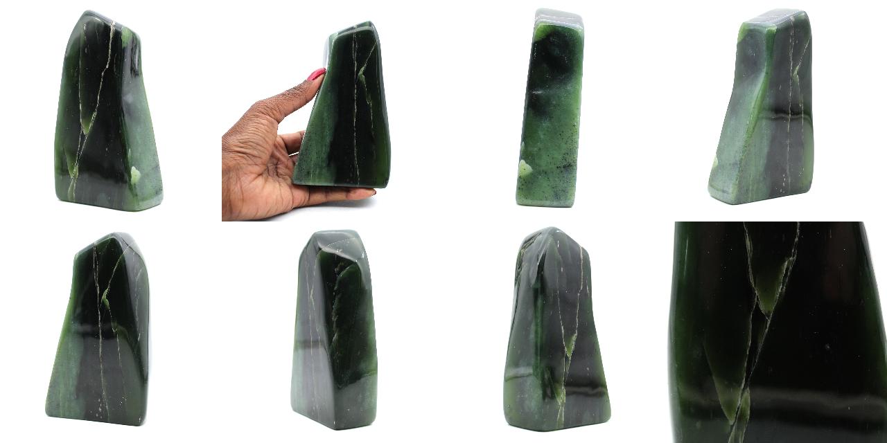 Vero-gemme Nefrite naturale Giada Pietra preziosa sciolta grezza 186,50 Ct  Cristallo grezzo grezzo di guarigione del nefrite grezzo : : Moda