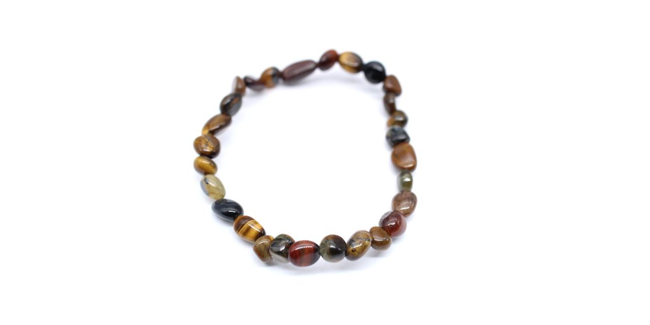 Bracciale Occhio di Tigre Grado A, elastico, sfere 6mm - Bracciali elastici a Sfere - Bracciali
