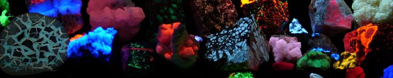 Minerali fluorescenti: quando le pietre brillano al buio Fluorescent minerals hg