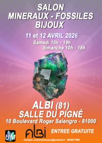 Mostra di minerali, fossili e gioielli di design.