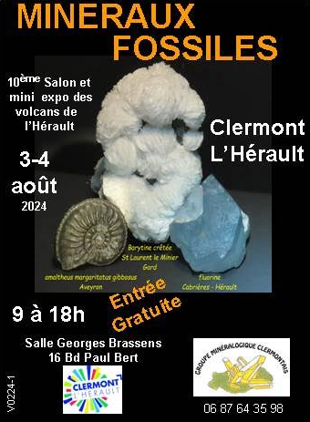 10° Mostra di Mineralogia e Paleontologia di Clermont l’Hérault