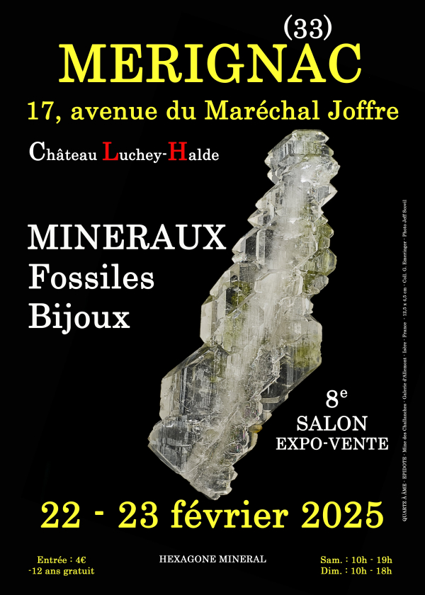 8° Mostra di gioielli fossili di minerali di Mérignac