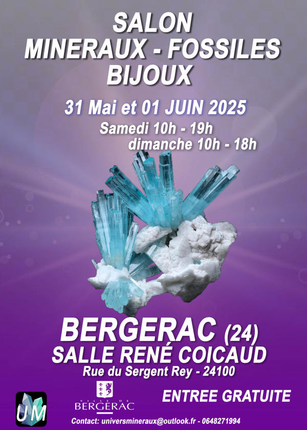 Mostra di minerali, fossili e gioielli di design.