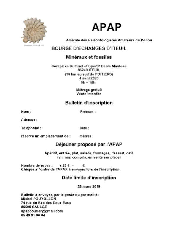 Scambio di fossili e minerali