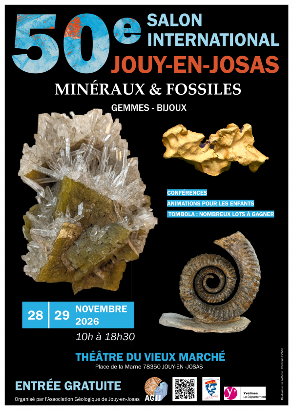 50ª Mostra Internazionale di Minerali, Fossili, Gemme e Gioielli a Jouy-en-Josas