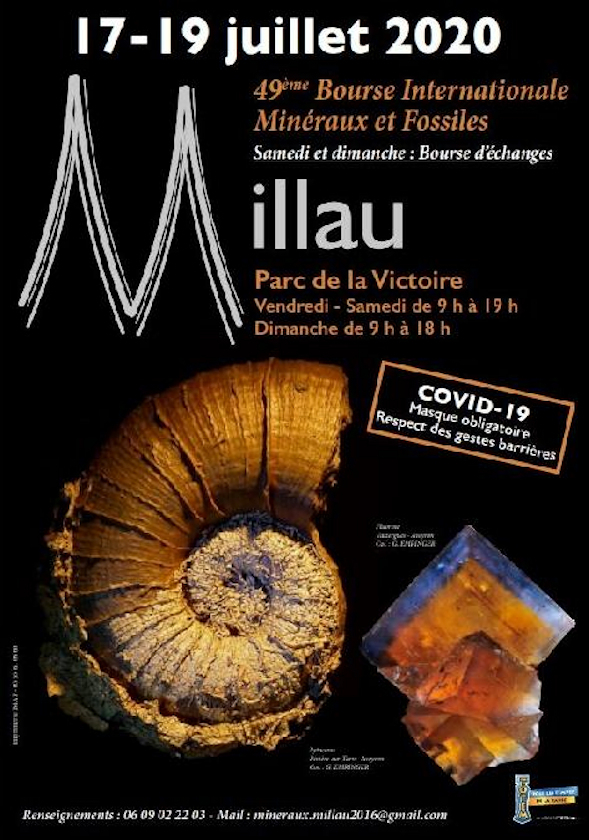 Scambio di minerali fossili e scambio di Millau 2020