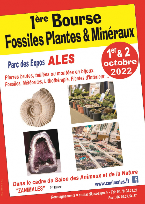 1° Scambio di fossili, piante e minerali di Alés Salon ZANIMALES (Gard)
