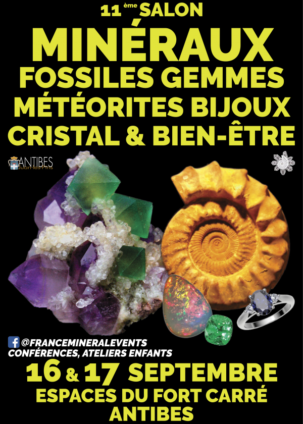 11a Fiera MinéralEvent ad Antibes - Minerali, Fossili, Gemme, Gioielli, Cristallo & Benessere