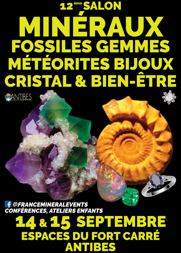 12° Evento Salon MinéralAntibes - Minerali, fossili, gemme, gioielli, cristalli e benessere