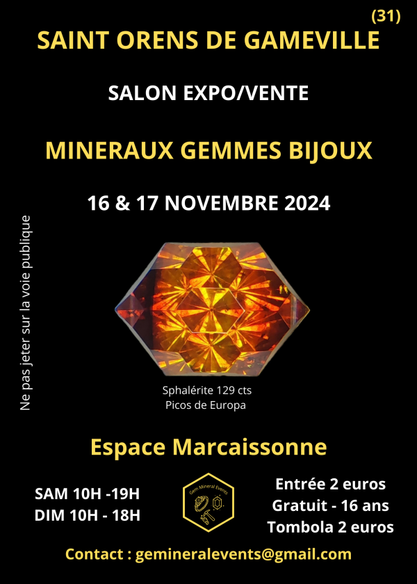 1° Mostra di minerali, gemme e gioielli a Saint Orens de Gameville