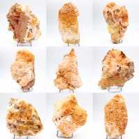 Esemplare di barite arancione marocchina in cristalli naturali