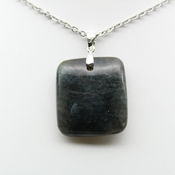 Ciondolo quadrato in labradorite naturale