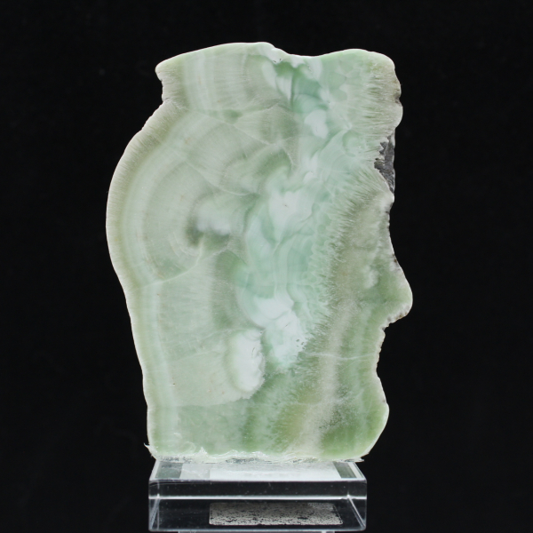 Fetta di pietra di Aragonite verde naturale