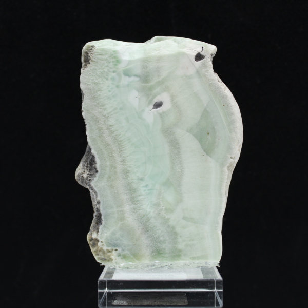 Fetta di pietra di Aragonite verde naturale