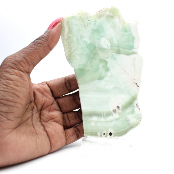 Fetta naturale di Aragonite verde per decorazione