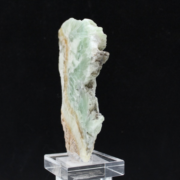 Fetta di Aragonite verde per collezione di minerali
