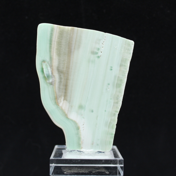 Fetta di pietra di Aragonite verde naturale