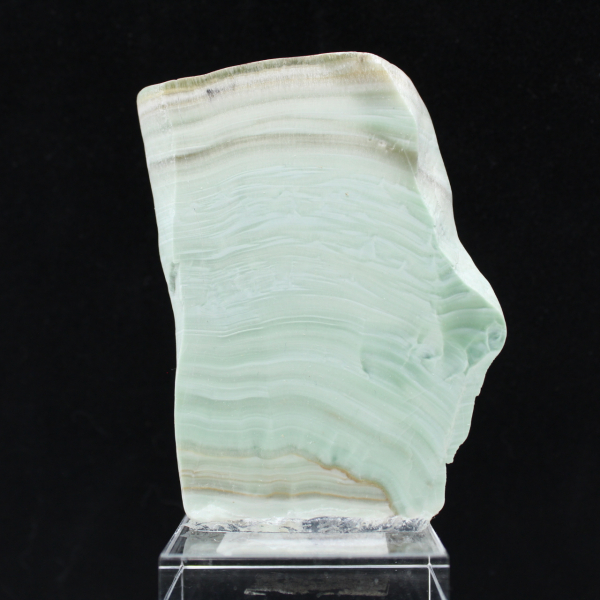 Fetta lucidata di Aragonite verde minerale grezzo di qualità