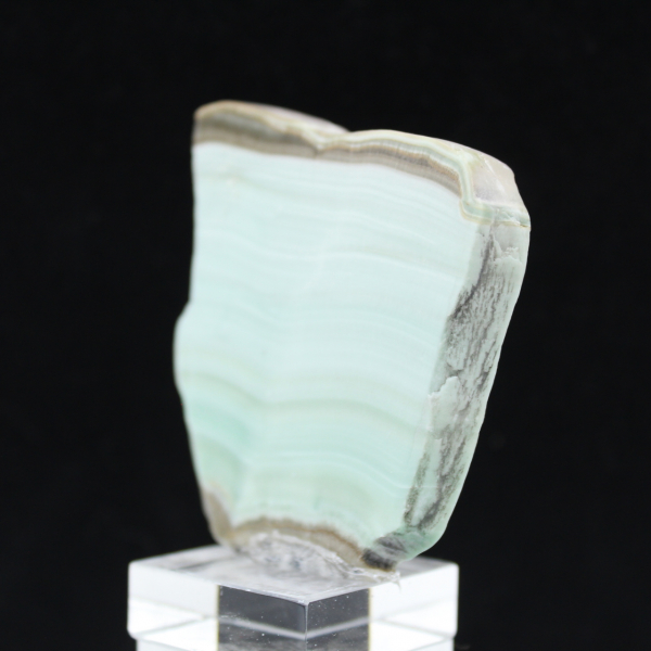 Fetta di Aragonite verde per collezione di minerali