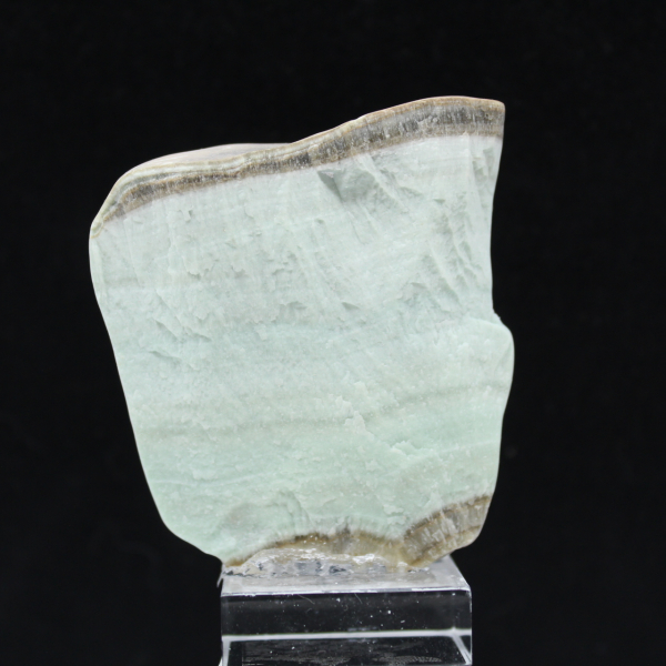 Fetta di Aragonite verde per collezione di minerali