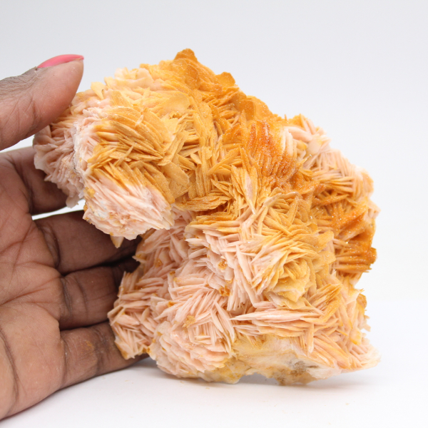 Cristallizzazione della barite arancione marocchina fine