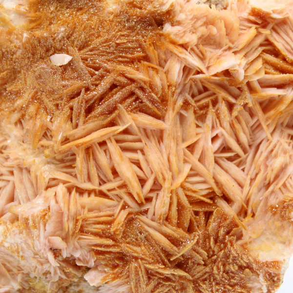 Cristalli di barite arancione marocchina da collezione