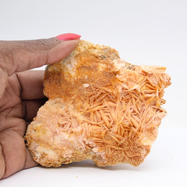 Cristalli di barite arancione marocchina da collezione