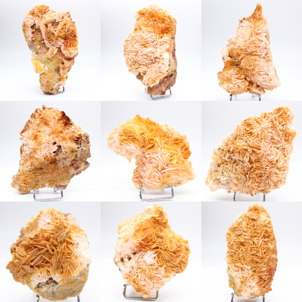 Esemplare di barite arancione marocchina in cristalli naturali