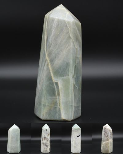 Prismi in pietra garnierite Madagascar collection febbraio 2021