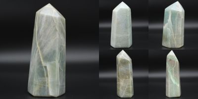 Prismi in pietra garnierite Madagascar collection febbraio 2021