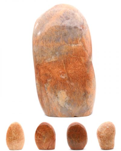 Pietra di luna rosa arancione a forma libera Madagascar collection novembre 2021