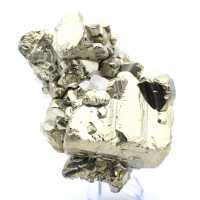 Grandi cristalli di pirite con calcite