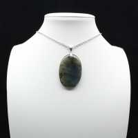 Ciondolo ovale in labradorite