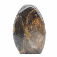 Roccia di pietra di luna nera naturale