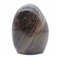 Pietra di luna nera lucidata