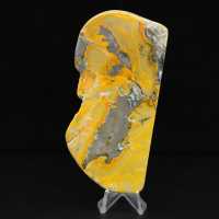 Grande ornamento lucidato a forma di calabrone in diaspro