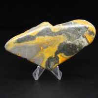 Micro moneta a forma di calabrone in diaspro lucidato