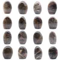 Pietra di luna nera lucidata a forma libera Pietra di luna nera lucidata a forma libera