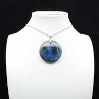 Ciondolo rotondo in labradorite