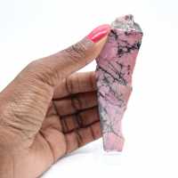 Fetta di Rodonite naturale per collezione di minerali