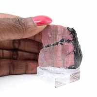 Fetta di Rodonite naturale ideale per decorazione