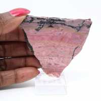 Fetta di Rodonite lucidata di qualità per decorazione