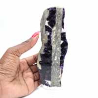 Fetta di Fluorite e Pirite per collezione di minerali